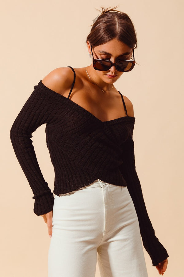 Ribbed Off the Shoulder Top