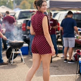 Game Plan Polka Dot Romper