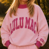 Lulu Mac | Puff Mock Neck Sweatshirt - Light Pink/ Bubblegum