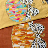 Colorful Coquette Bow Pumpkin Wholesale Tee