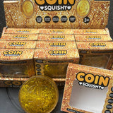 Gold Glitter Dollar Coin Slow Rising Squishy Toy