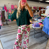 The Evergreen Scallop Top