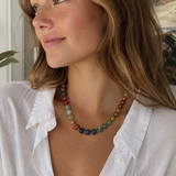 Autumn Marbled Bead Necklace