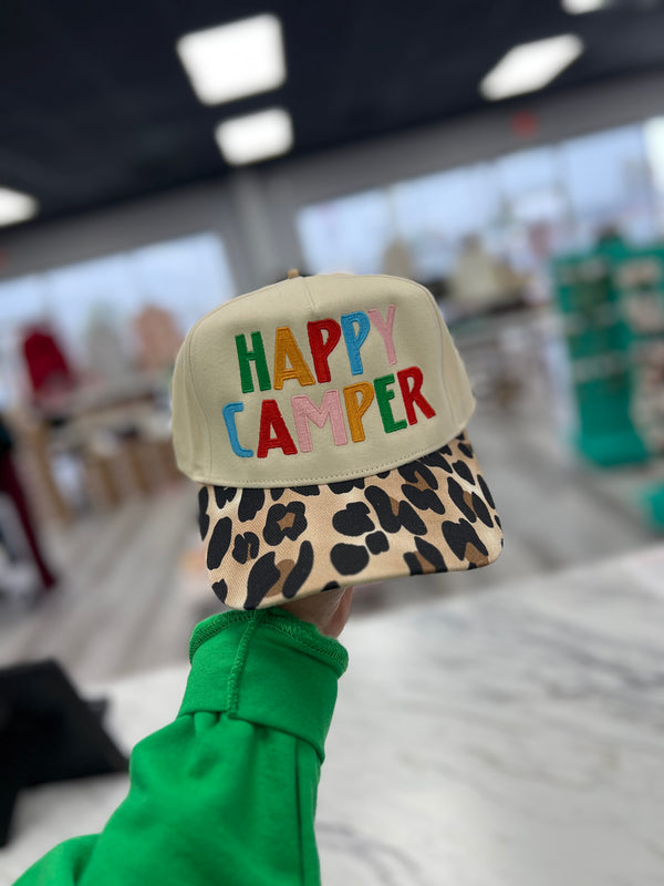 Happy Camper Leopard Hat