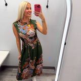 Floral Elegance Midi | Green
