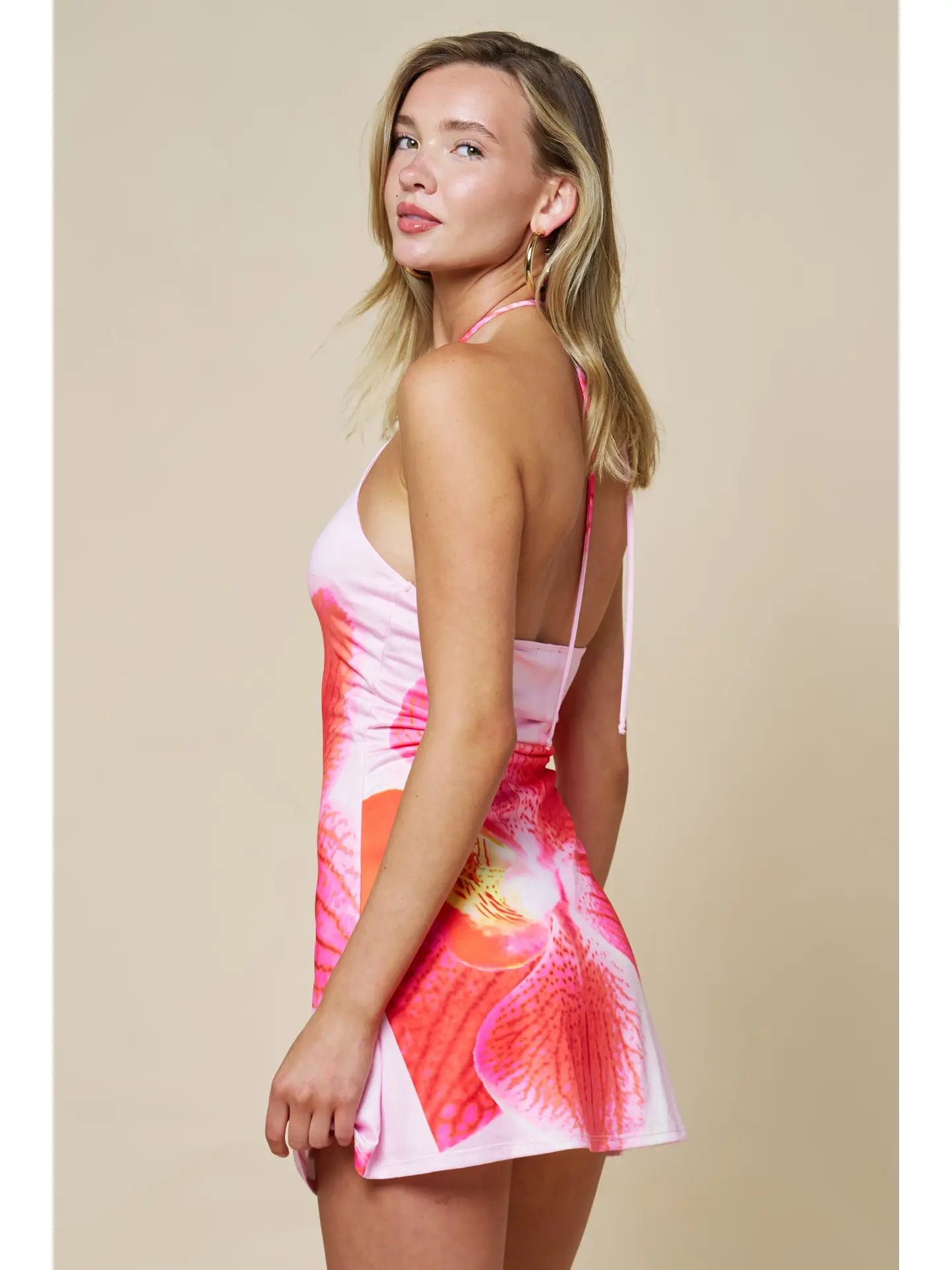 Sunset Bloom Mini Dress