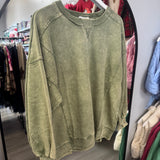 SAVAGE STEALS | French Terry Acid Wash Pullover