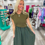 Sweetest Day Gingham Dress Set | Olive