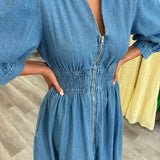 The Everyday Denim Midi Dress