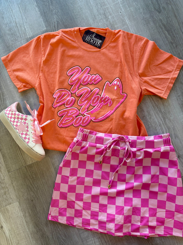 Bubblegum Checkered Skort