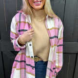 Spring Day Pink Plaid Shacket