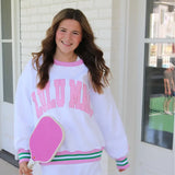 LULU Mac Sweatshirt | White Pink Green