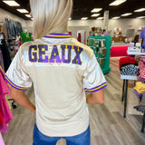 LSU Tiger Eye (Licensed) | Sequin Design Football Jersey Butter