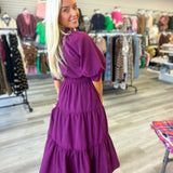 Plum Midi Dress