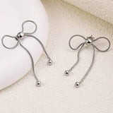 18K STAINLESS STEEL TARNISH FREE BOW EARRINGS