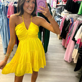Yellow Halter Dress