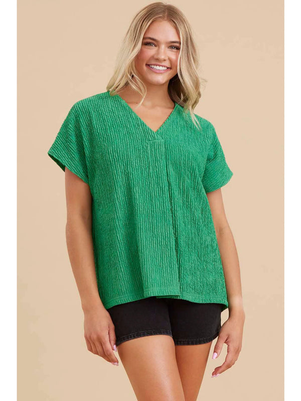 Go with the Flow Green Top