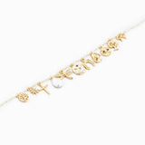 Multi Stone Symbol Charm Necklace
