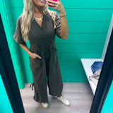 Meet Me Half Way V-Neck Jumpsuit