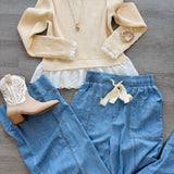 Sweetest Touch Sweater with Lace Detail