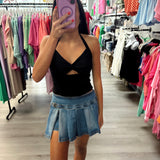 All You Have to Do is Stay Sleeveless Halter Crop Top
