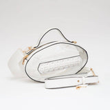 TG10695 Clear Gameday Football Stitch Detail Crossbody Bag