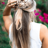 Square Flat Hair Clip | Large | Blonde Tortoise