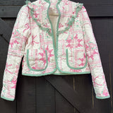 Beauty in Bows | Bow Patchwork Print Quilted Jacket
