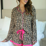 Prima Donna Leopard Ruffle Pajama Set