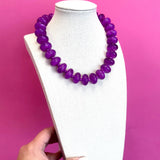 Circle Bauble Ball Necklace - Purple