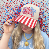 USA Bow Stripe Cap