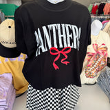 Panther Bow Graphic Tee Crop Midi