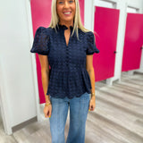 All Eyes on You Eyelet Top