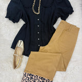 Better in Black Eyelet Top