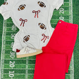 Gameday Football Sequin Bow Graphic Tee
