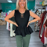 The Monaco Peplum Top