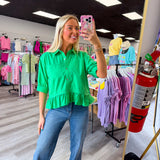 The Darling Days Ruffle Button Top