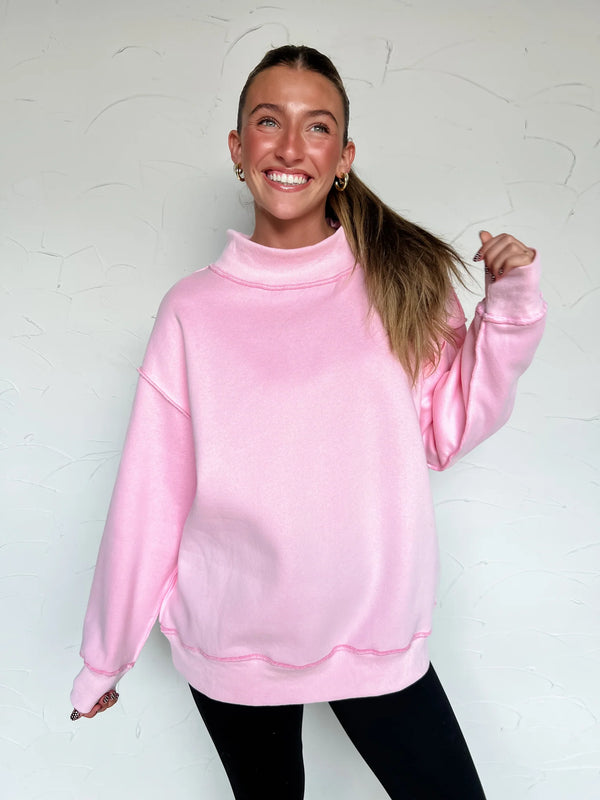 Color Me Comfy Mock Neck Sweatshirt