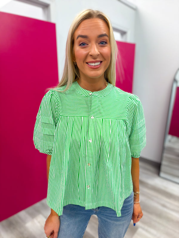 Going Green Stripe Top