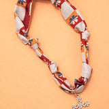 Handcrafted Scarf Interchangeable Charm Necklace |