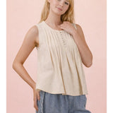 Sandy Shores Pleated Top