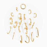 Textured Minimal Hoop Earring Set, Value Pack Set of 10