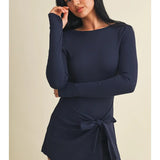On The Move Long Sleeve Athletic Romper