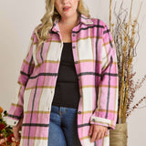 Spring Day Pink Plaid Shacket