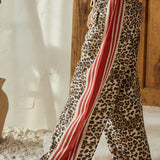 Leopard Red Striped String Pants