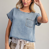 Denim Drift Top