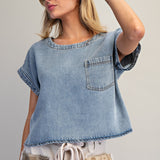 Denim Drift Top