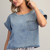 Denim Drift Top