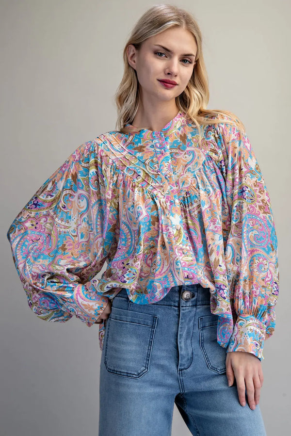 Painted Paisley Top