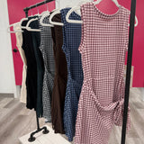 Squeeze the Day Gingham Athletic Romper Dress